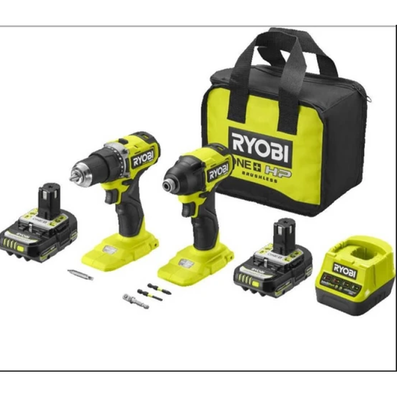 RYOBI RCK 182 A -2C20S 18V Lİ Lİ-ION MATKAP VİDALAMA SETİ